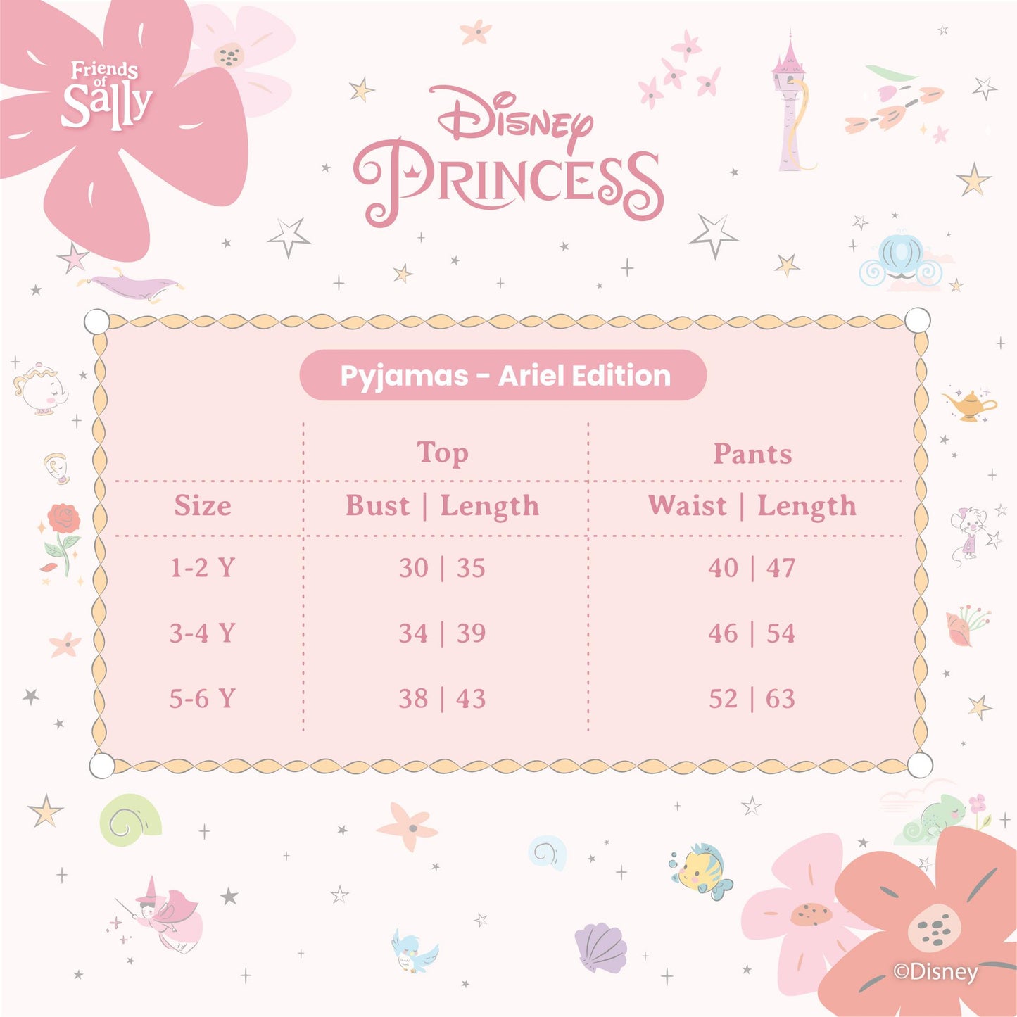Princess Pyjamas & Hug Pillow Ariel Edition Bundle