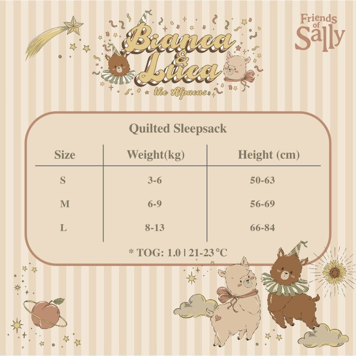 Quilted Bamboo Sleepsack Beige - Bianca Luca