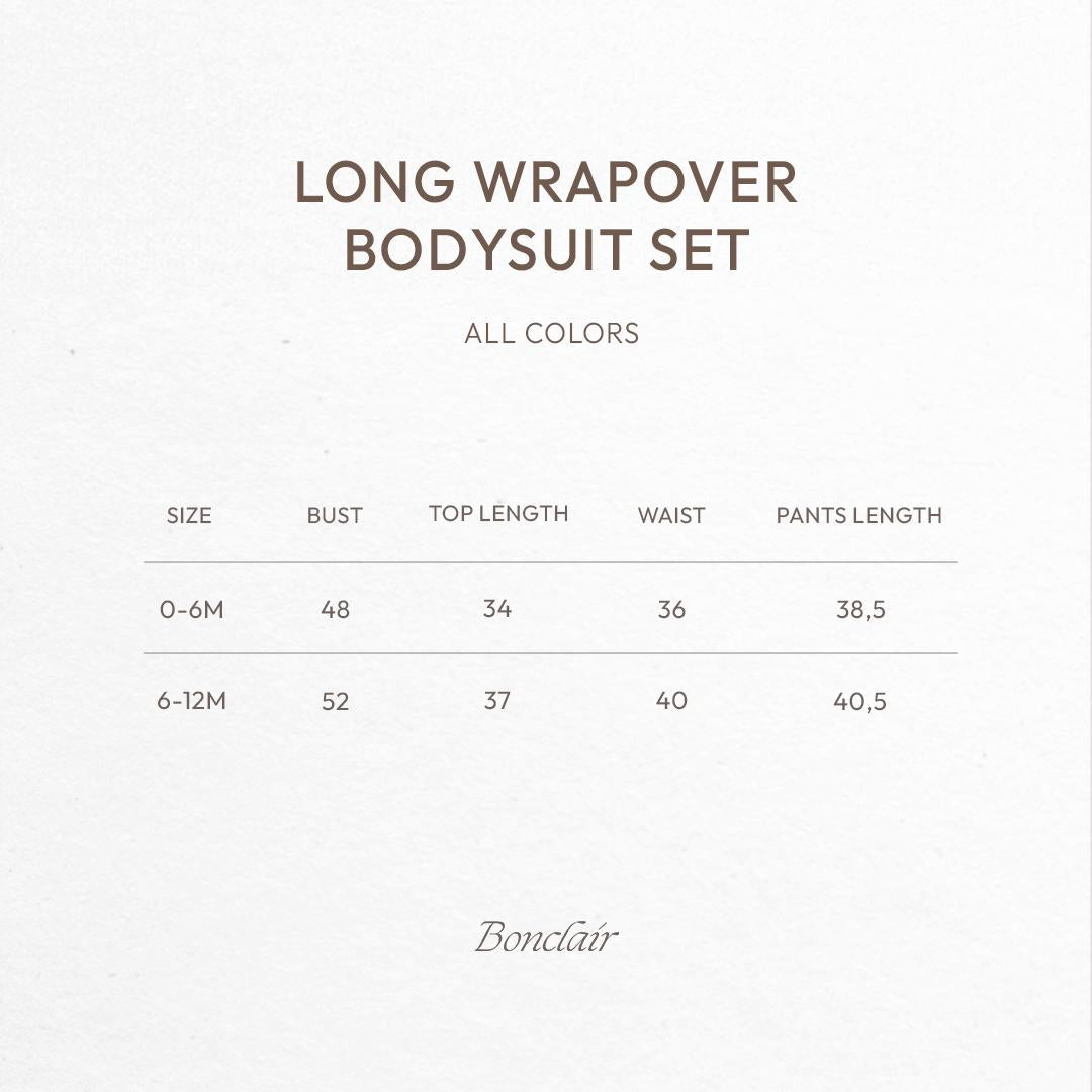 Long Wrapover Bodysuit Set in Taupe - Bonclair