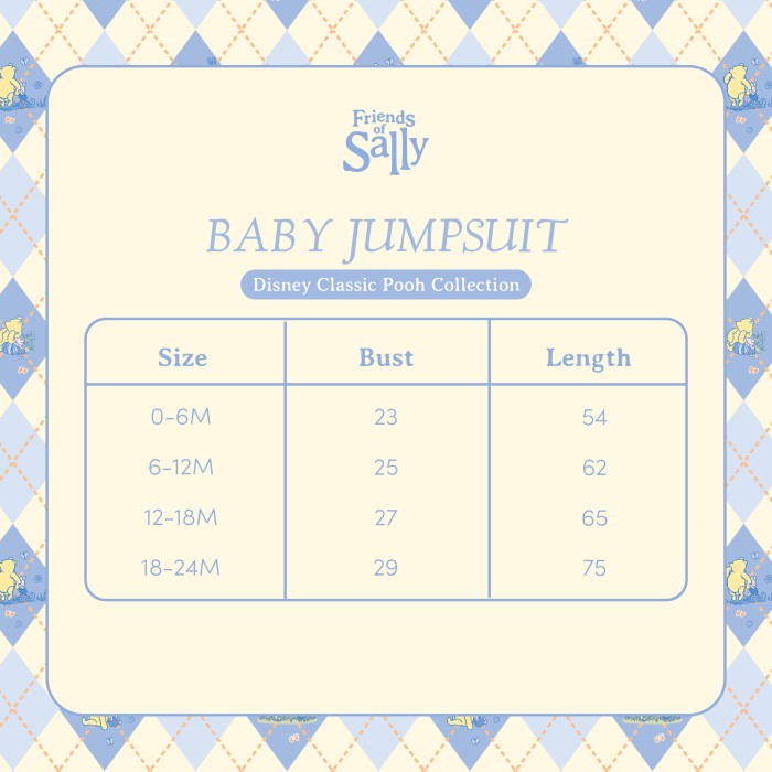 Checkered Bamboo Baby Jumpsuit - Disney Classic Pooh Collection