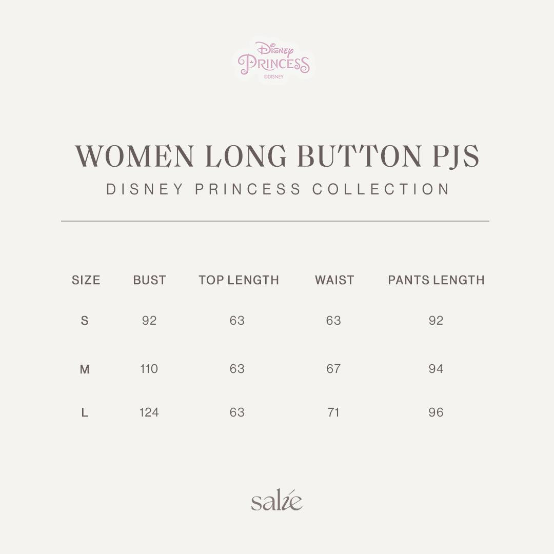 Women Long Button Pyjamas Disney Princess - SALIE