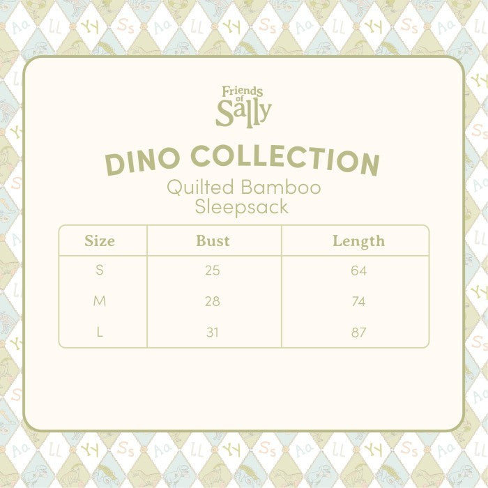 Quilted Bamboo Sleepsack - Dino Collection