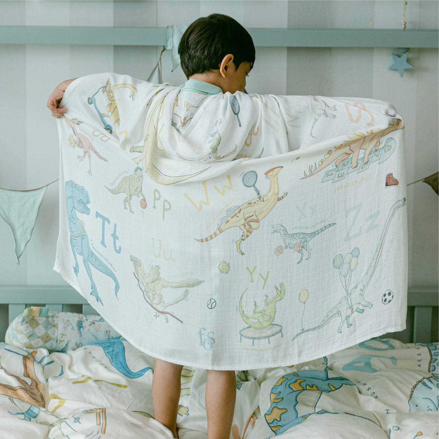 Muslin Swaddle/Shawl/Scarf - Dino