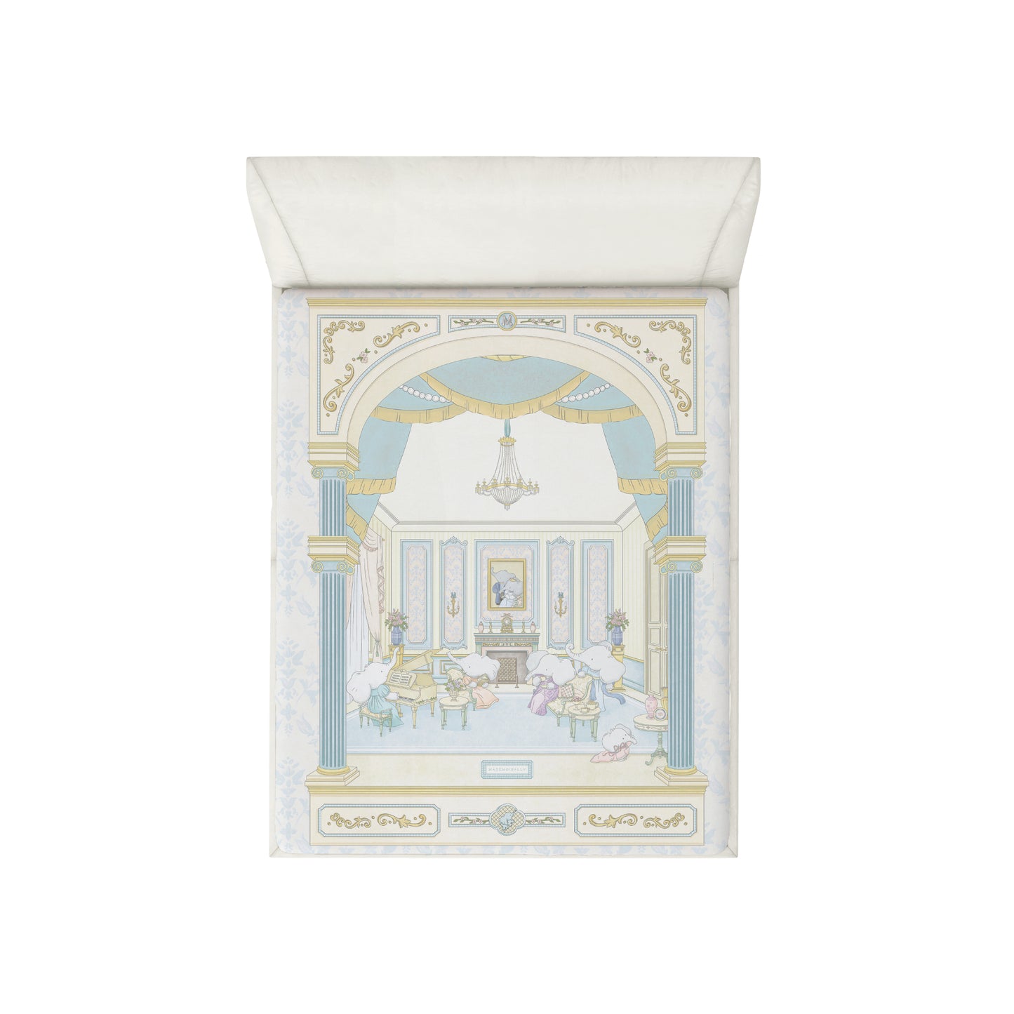 Bamboo Woven King Bed Fitted Sheet Tea Time Tales - Mademoisally