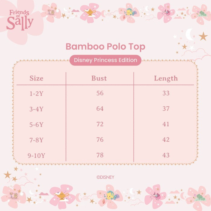 Bamboo White Polo Top - Disney Princess