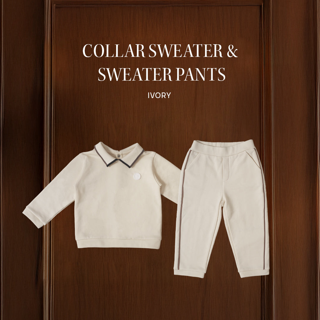 Collar Sweater & Sweater Pants Set - Bonclair x Emily Jaury