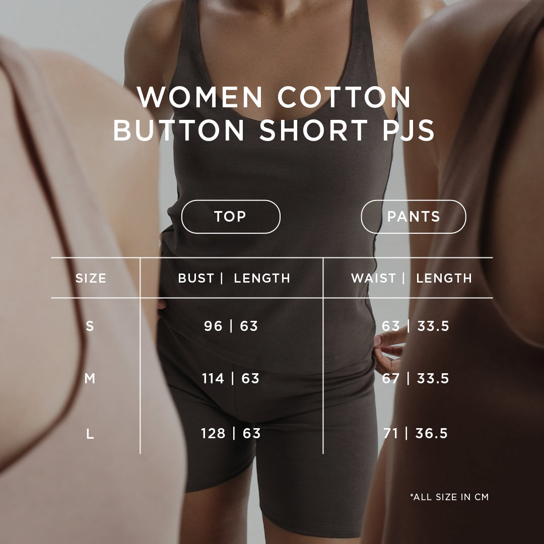 Women Cotton Button Pyjamas Short Pants in Charcoal - SALIE