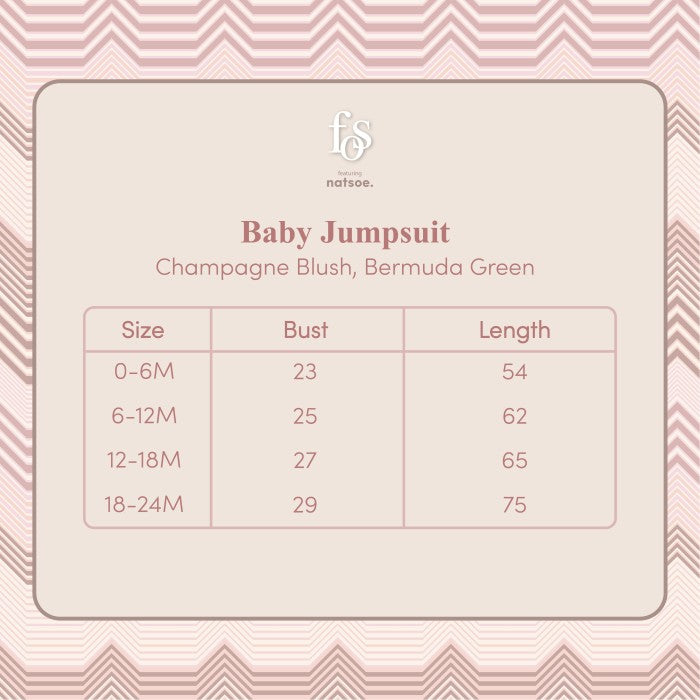 Baby Jumpsuit - Bermuda Green Friends of Sally x Natsoe.