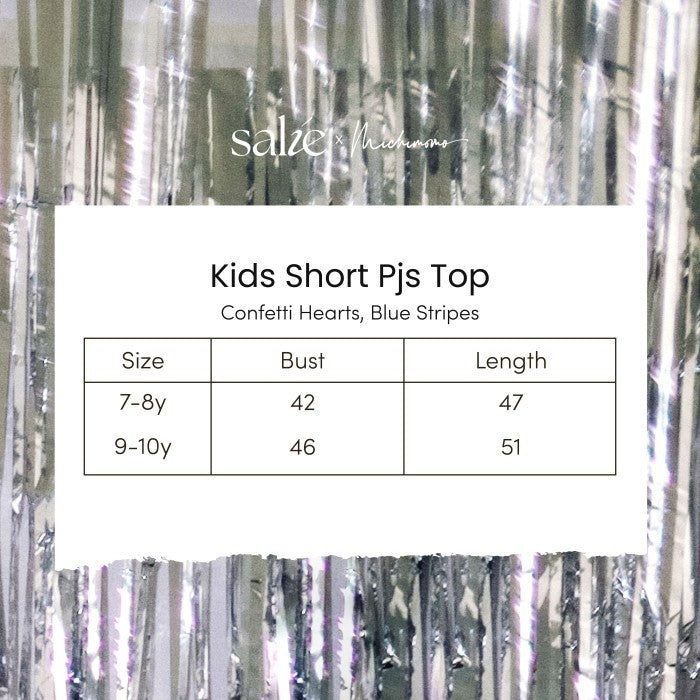 Kids Bamboo Short Button PJs Set Blue Stripes - SALIE x Michimomo