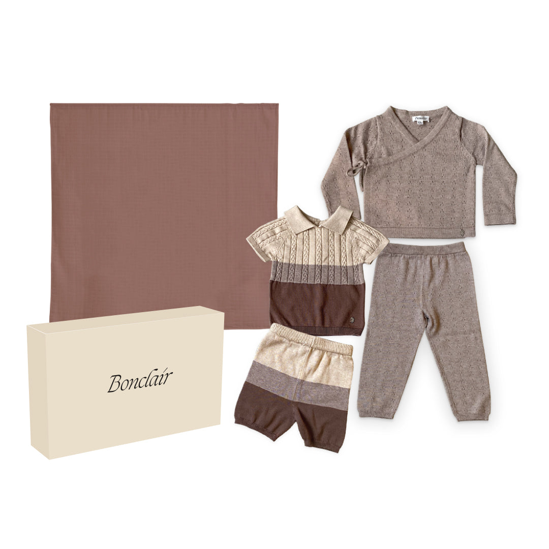 Little Taupe Newborn Gift Set - Bonclair