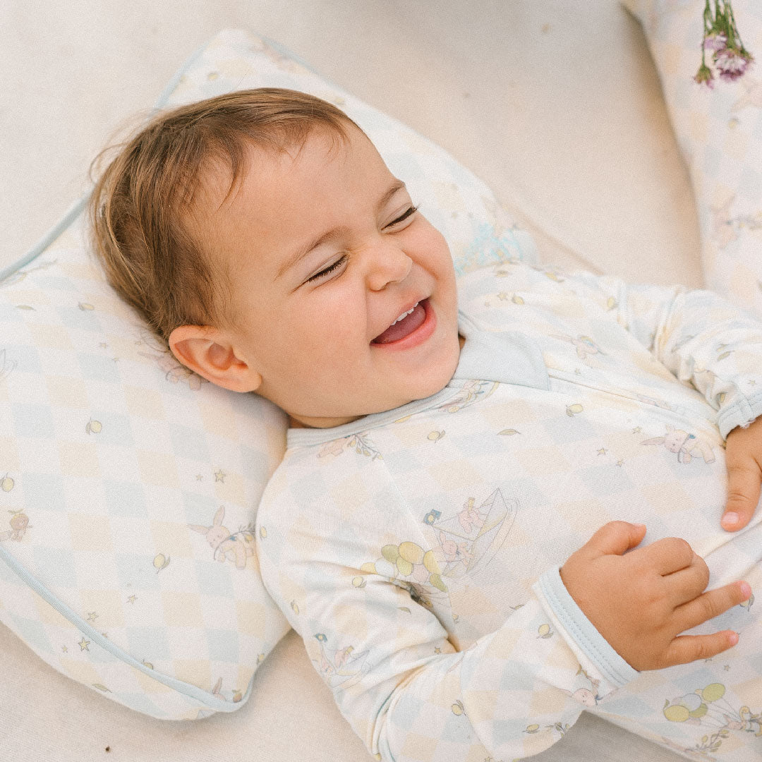 Baby Head Pillow Sky Blue - Rooney the Bunny