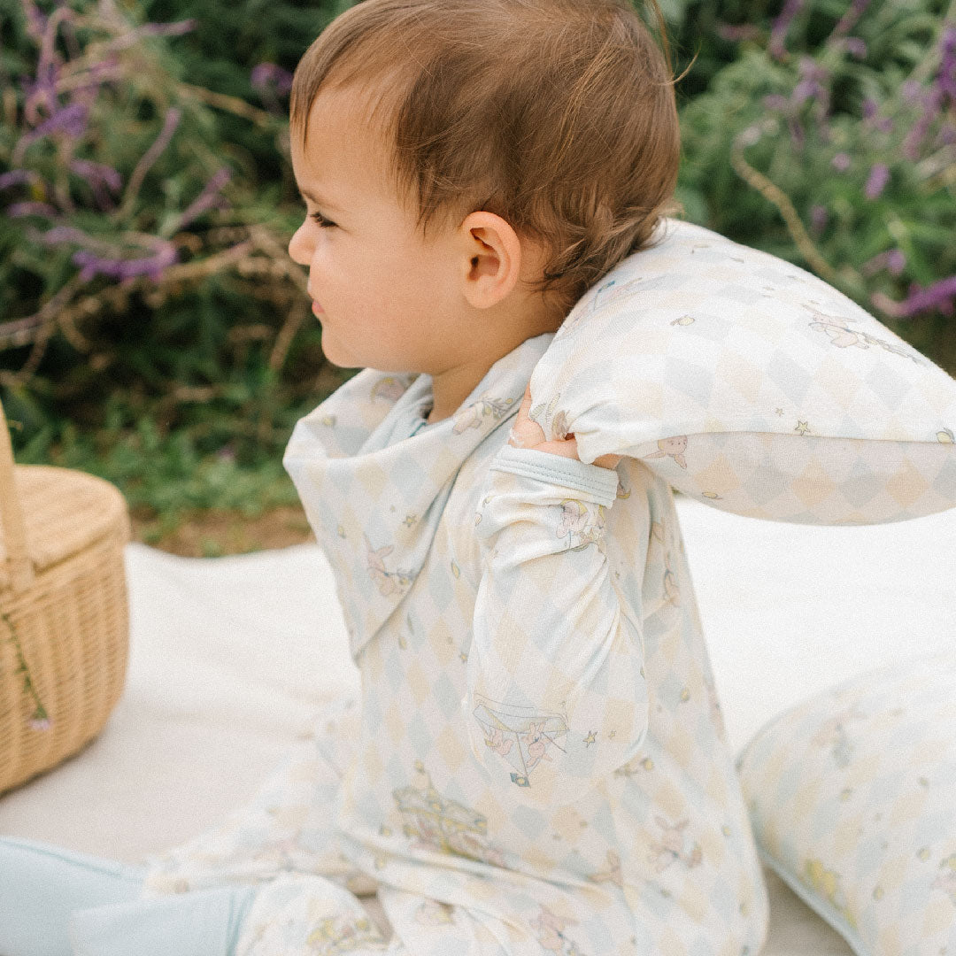 Bib Lime Green & Sky Blue Set - Rooney the Bunny