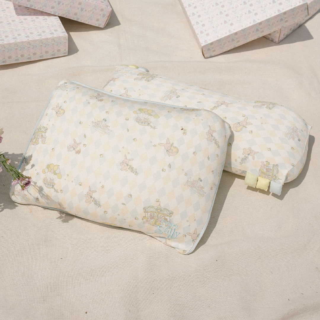 Toddler Head Pillow Sky Blue - Rooney the Bunny