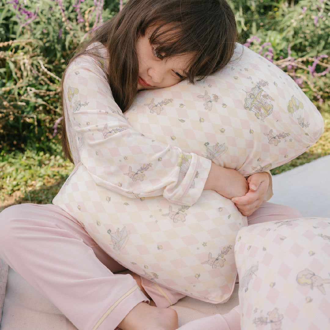 Toddler Head Pillow Blush Pink - Rooney the Bunny