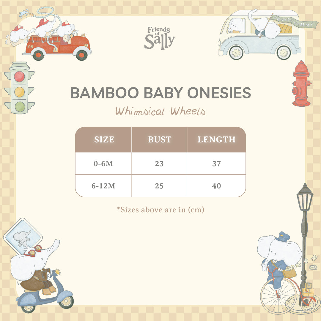 Baby Onesies Set - Whimsical Wheels
