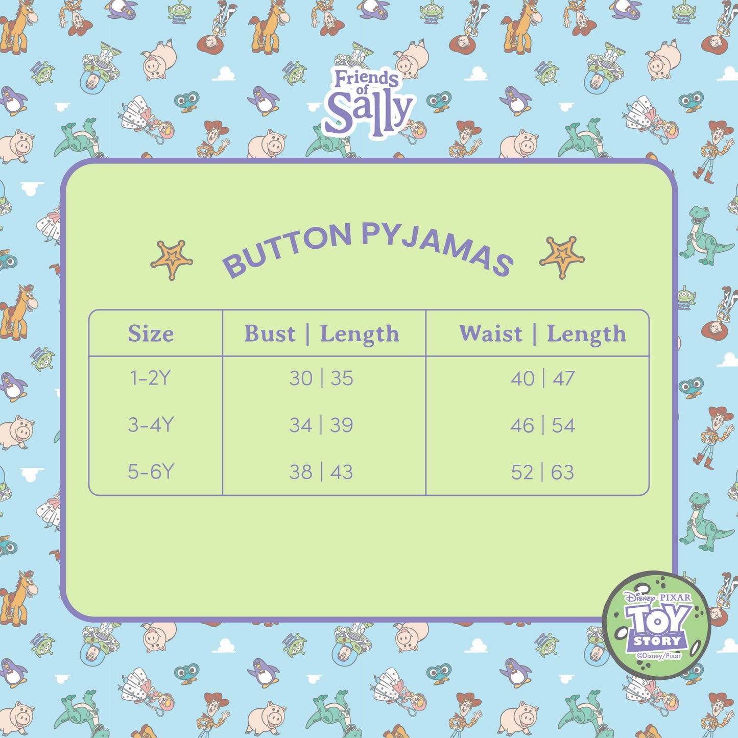 Button Pyjamas Andy's Toy Edition - Disney Toy Story