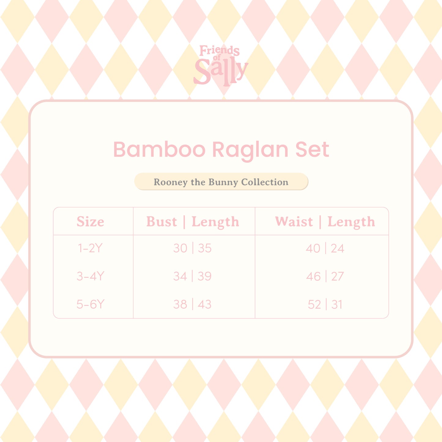 Raglan Set Blush Pink - Rooney the Bunny