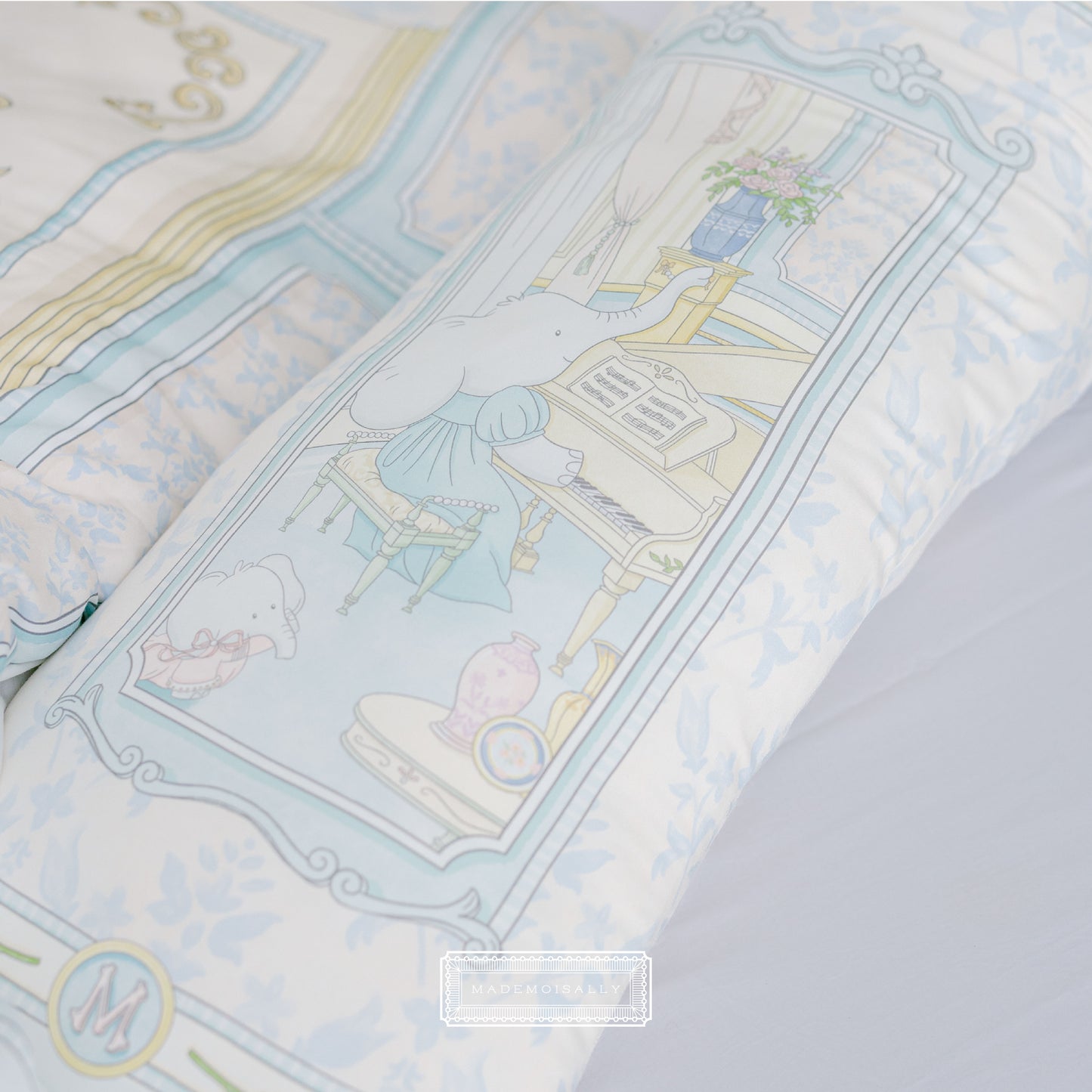 Bamboo Woven Chubby Hug Pillow Tea Time Tales - Mademoisally
