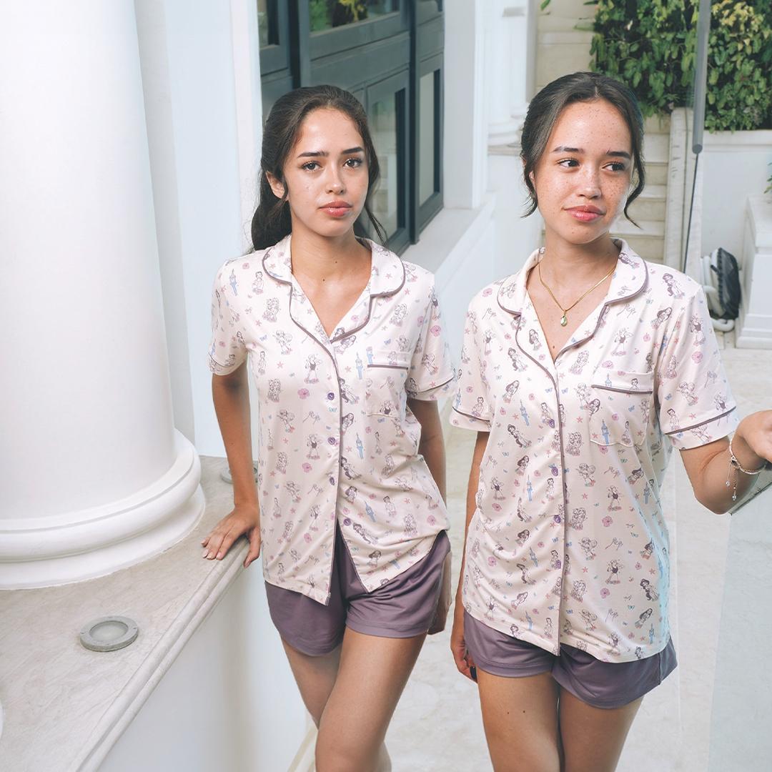 Women Short Button Pyjamas Disney Princess - SALIE