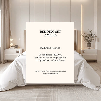 Bamboo Woven Full Bedding Set Amelia Super King Bed - SALIE