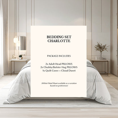 Bamboo Woven Full Bedding Set Charlotte Super King Bed- SALIE