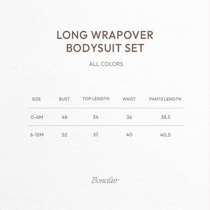 Long Wrapover Bodysuit Set in Charcoal Grey - Bonclair