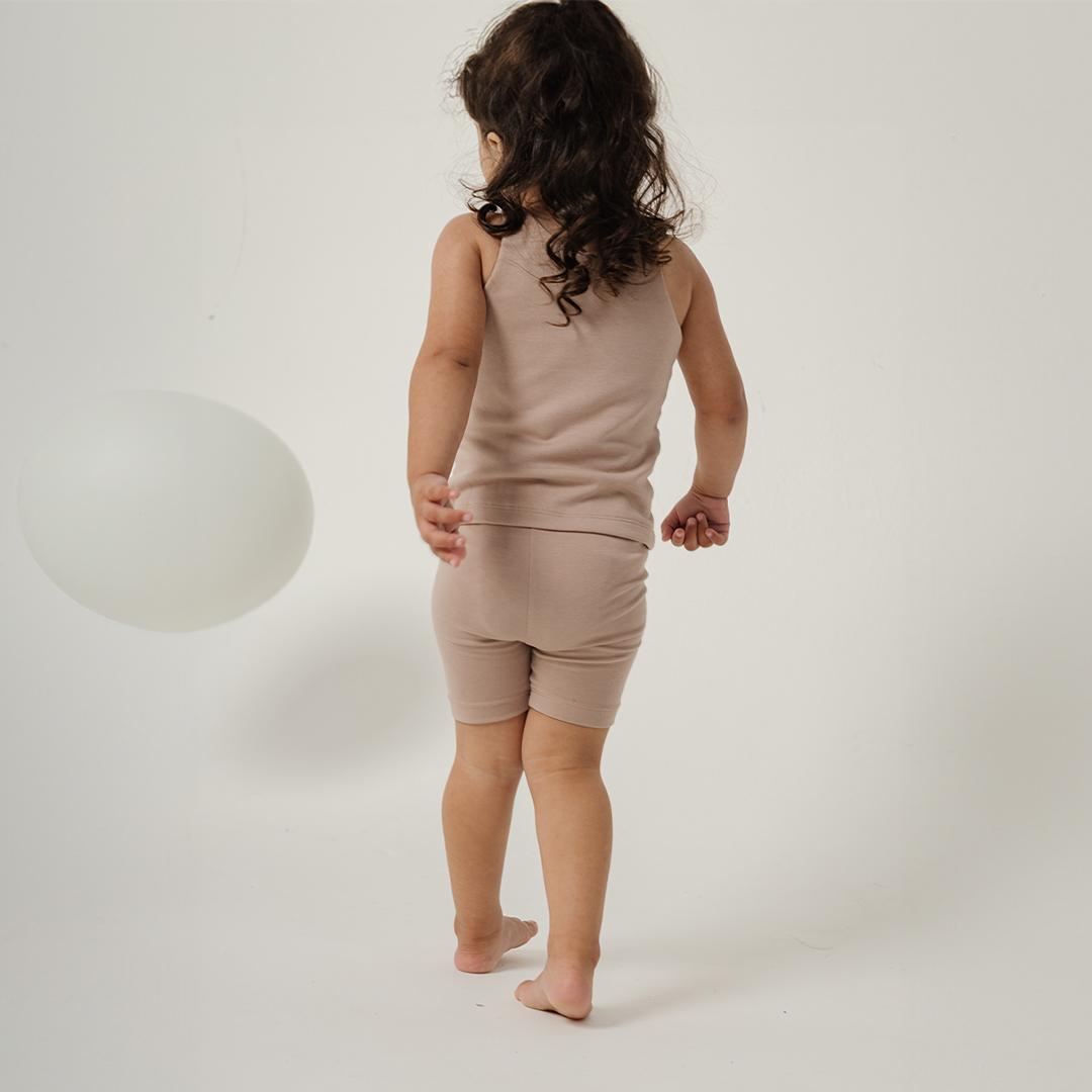 Kids Seamless Tank Set in Taupe - Bonclair