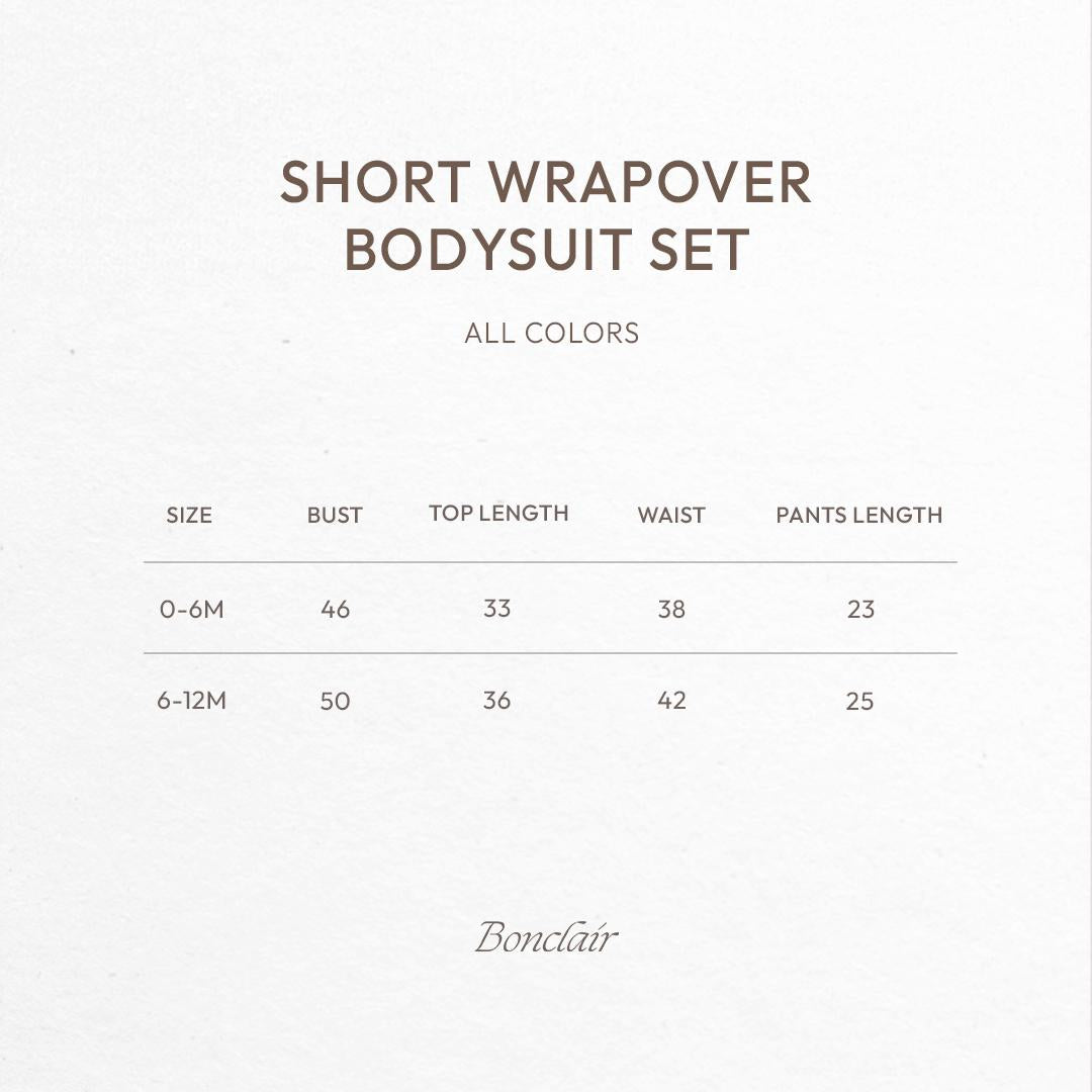 Short Wrapover Bodysuit Set in Espresso - Bonclair