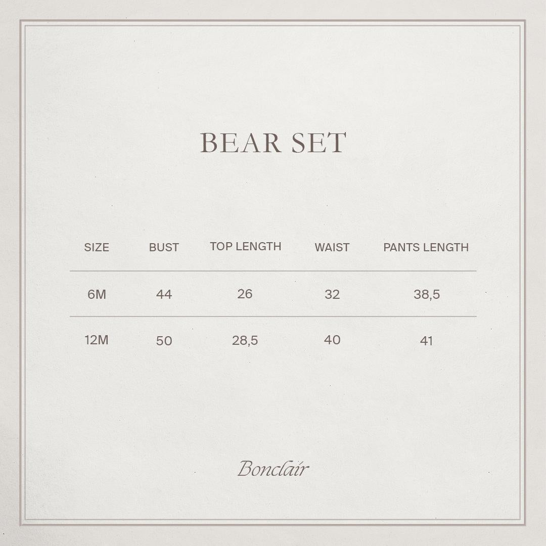 Bear Set White - Bonclair