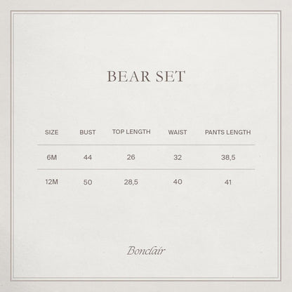 Bear Set White - Bonclair