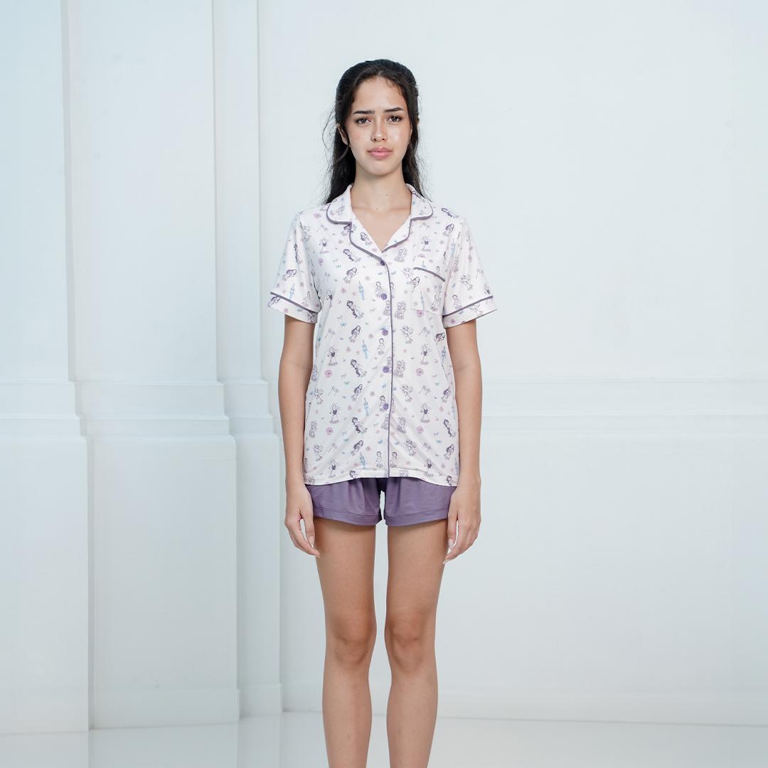 Women Short Button Pyjamas Disney Princess - SALIE