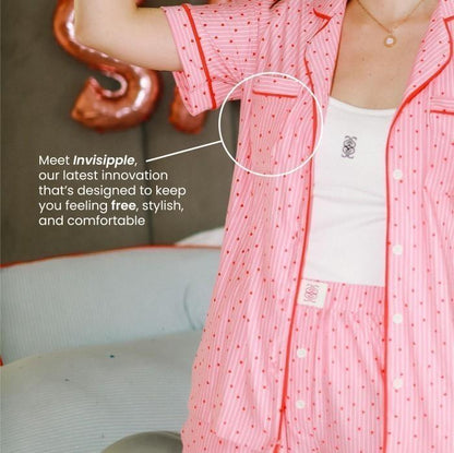 Invisipple Jammies Top Confetti Hearts - SALIE