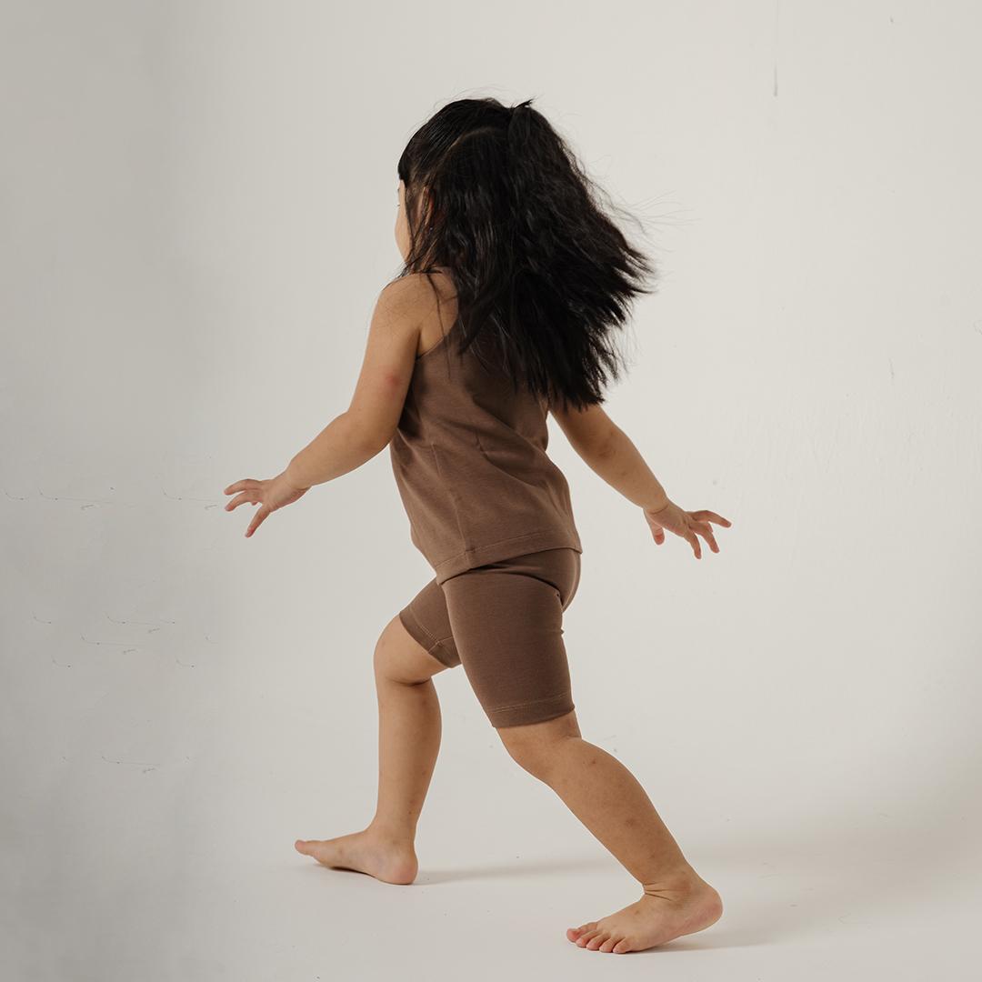Kids Seamless Tank Set in Espresso - Bonclair