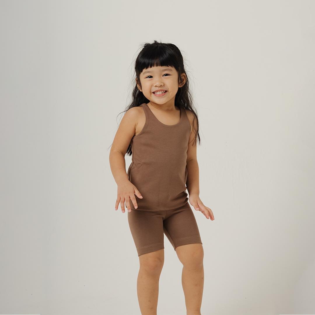 Kids Seamless Tank Set in Espresso - Bonclair
