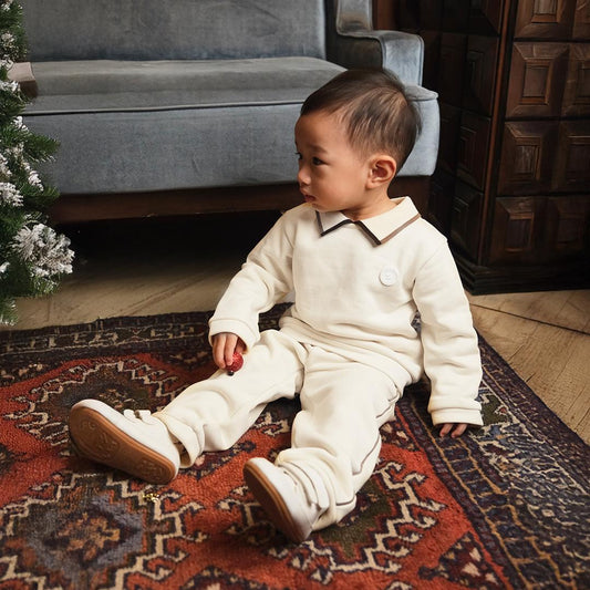 Collar Sweater & Sweater Pants Set - Bonclair x Emily Jaury