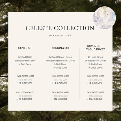 Super King Full Bedding Set Celeste Collection - SALIE