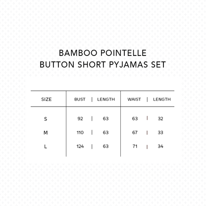 SALIE X Elxi Elvina - Bamboo Pointelle Button Short Pyjamas in Bluebell