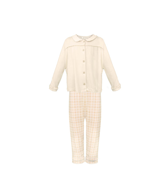 Gingham Collar Pyjamas - Bianca Luca Collection