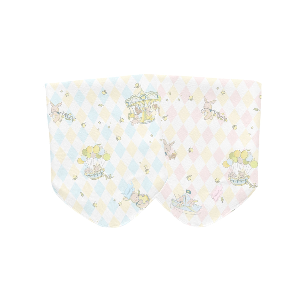 Bib Blush Pink & Sky Blue Set - Rooney the Bunny