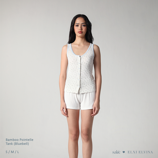 SALIE X Elxi Elvina - Bamboo Pointelle Tank in Bluebell