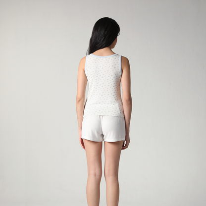 SALIE X Elxi Elvina - Bamboo Pointelle Tank in Bluebell