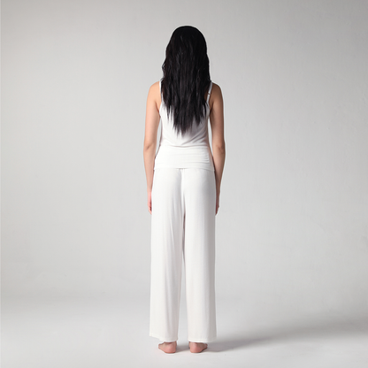 SALIE X Elxi Elvina - Bamboo Pointelle Strap Tank in Opal White