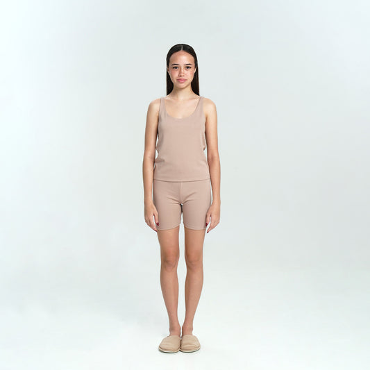 Women Seamless Tank Set in Taupe - SALIE