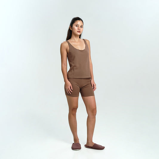 Women Seamless Tank Set in Espresso - SALIE