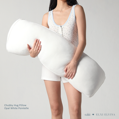 SALIE X Elxi Elvina - Chubby Hug Pillow in Opal White Pointelle