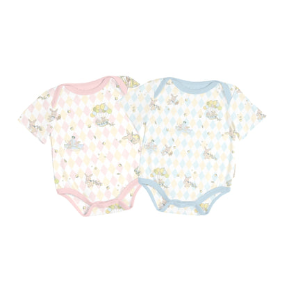 Baby Onesies Blush Pink & Sky Blue Set - Rooney the Bunny