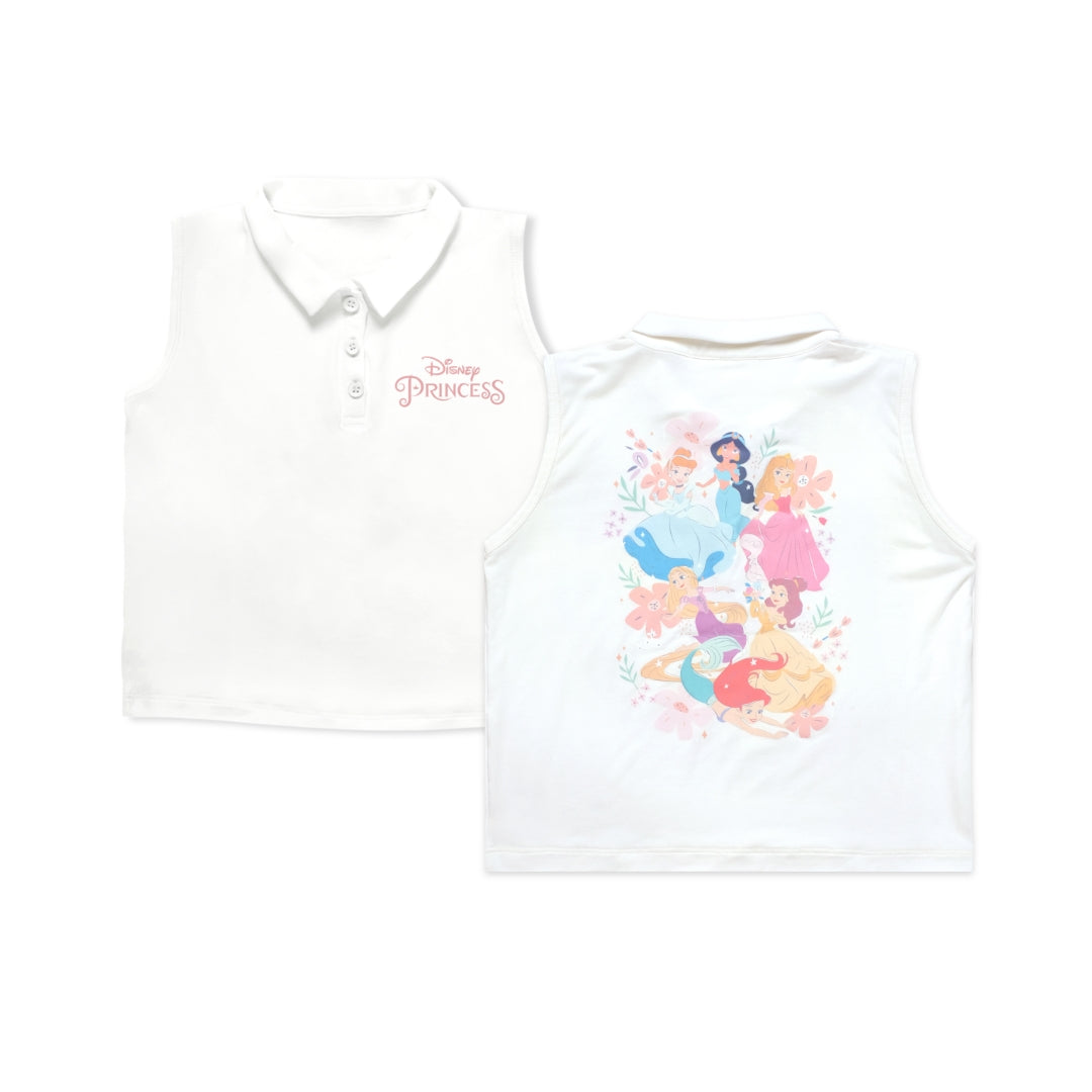 Bamboo White Polo Top - Disney Princess Collection