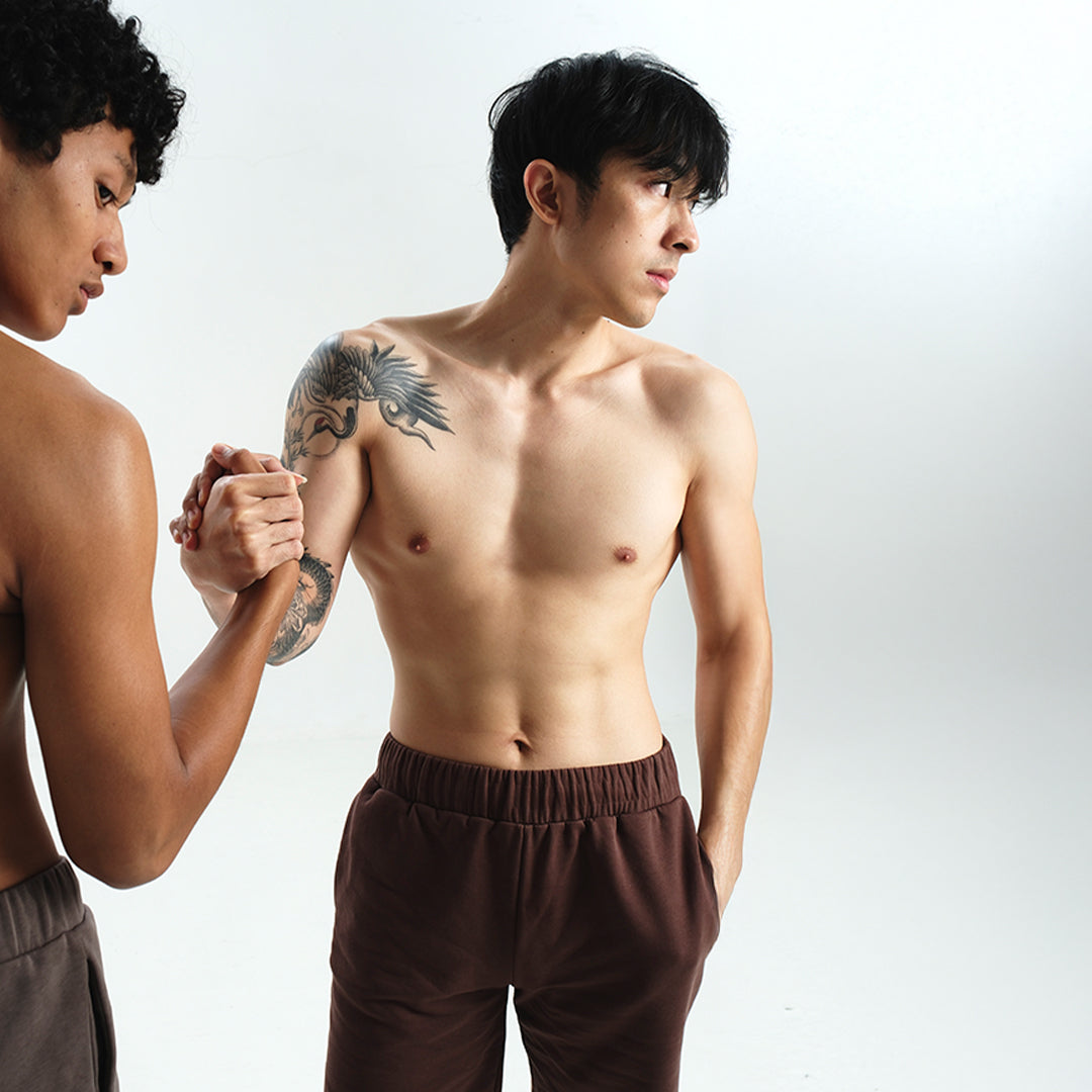 Men Sweat Shorts in Espresso - SALIE