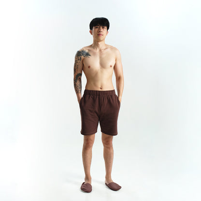 Men Sweat Shorts in Espresso - SALIE