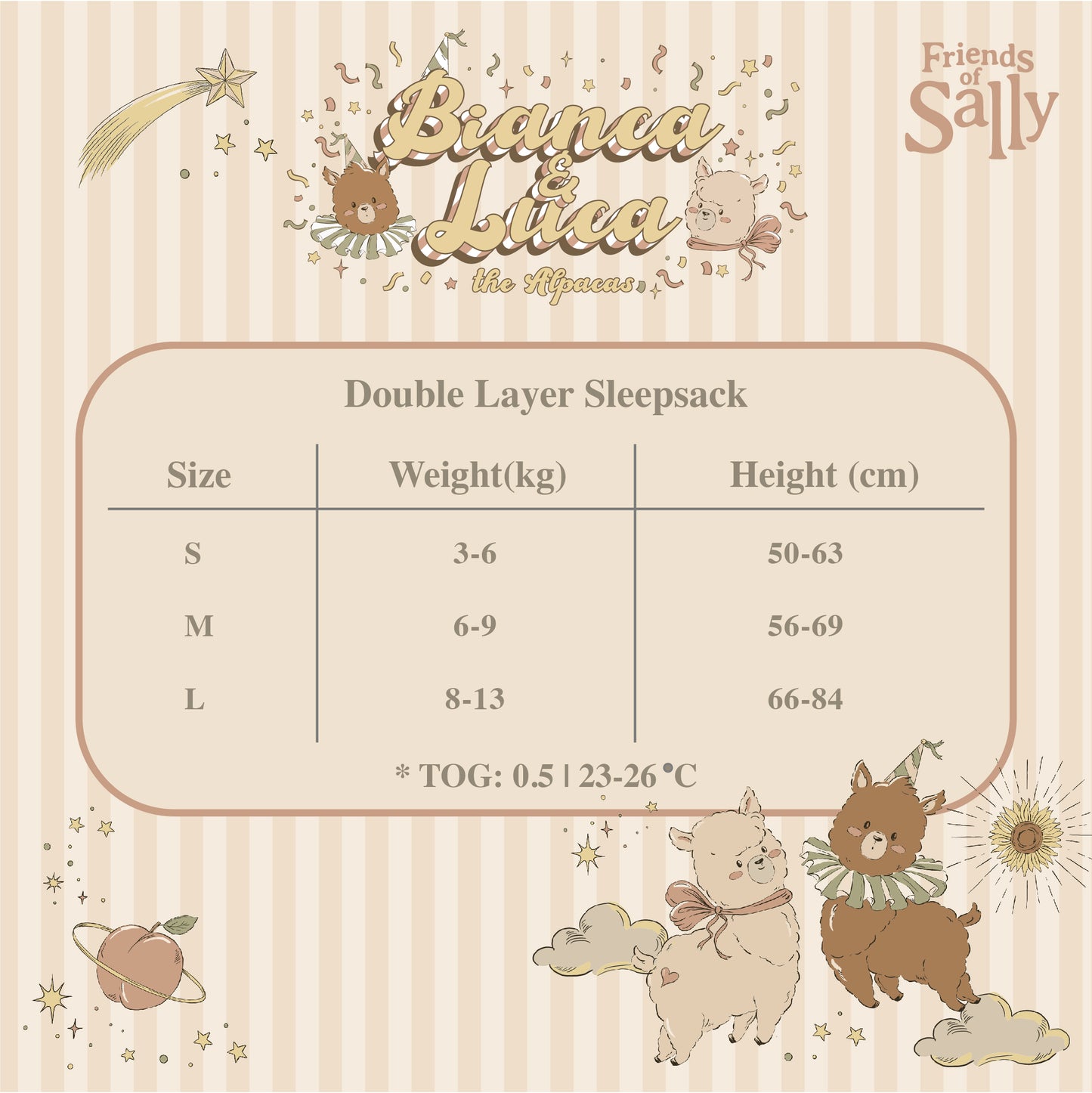 Double Layer Bamboo Sleepsack Beige - Bianca Luca